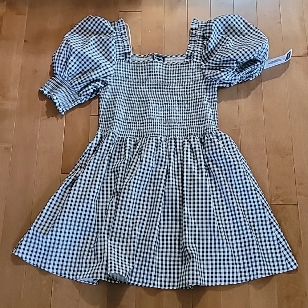 NWT Everlily Black/White Gingham Babydoll Dress - XL - Picture 2 of 7